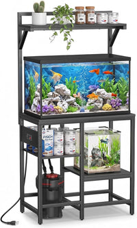 5 & 10 Gallon Fish Tank Stand for Standard Tanks – Essentials for Fish - Black / 20-29 Gallon