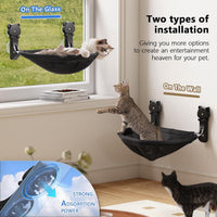 Cat Window Perch Cordless, Foldable & Stable Cat Beds - Mesh Cover / Black - image 2