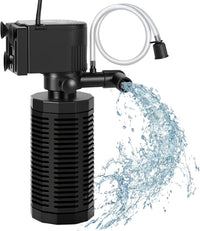 320GPH 4-In-1 Aquarium Filter 20-50 Gallons Quiet Fish Tank Filters – Essentials for Fish - 18W Filter