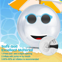 Zhanmai 6 pack of inflatable clear beach balls, 16 inch, for pool and party decorations - view 5
