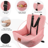 WOOAIDAGG Dog Car Seat for Small Dogs, Ultra-Soft Fabric - Pink - image 3