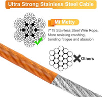 Tie Out Cable for Dogs,100FT Dog Leads,Heavy Duty Tie Out Cable for Large Dogs Up to 125lbs,Durable Dog Runner Tether Line for Outdoor,Yard