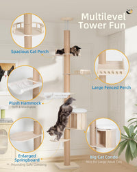 10.2ft Floor to Ceiling Cat Tree for Large Cats, Tall Cat Tower – Essentials for Cats - image 2