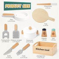 kienvy 10-piece wooden meat and fish play food set with storage box - view 16
