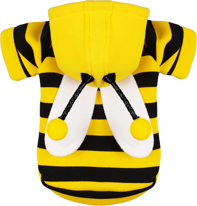 Adorable Bumblebee Halloween Costume Hoodie for Medium Dogs - Yellow Bumble Bee / X-Small