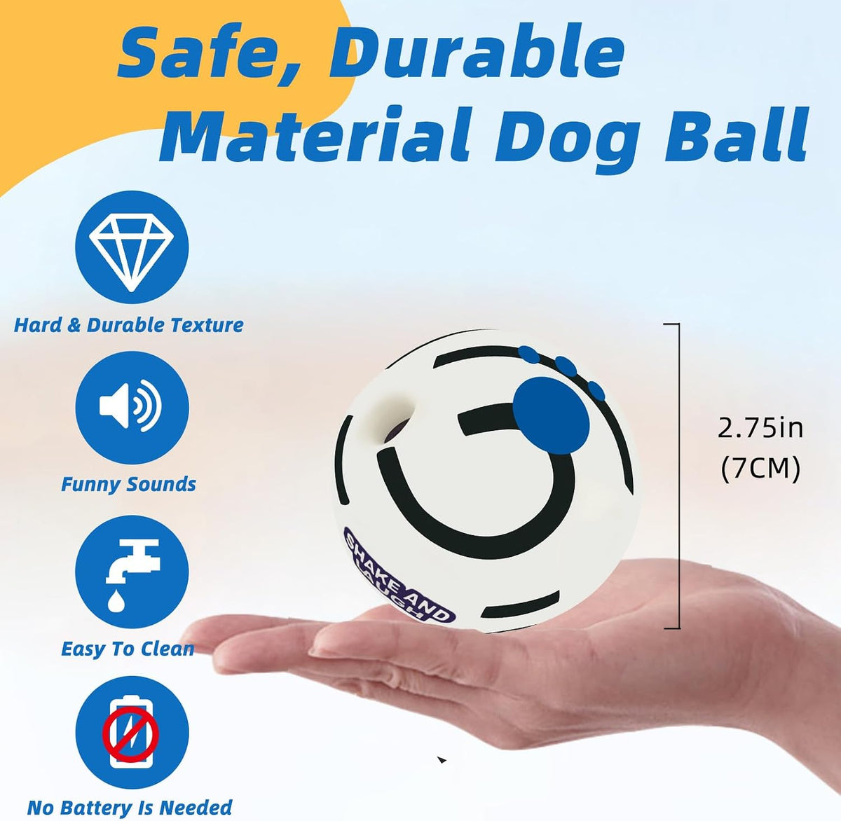 Dog Toys Ball, Interactive, M - Classic / Glow XS 2.75 in (7 cm) - image 4