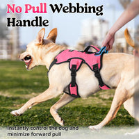 rabbitgoo Escape Proof Dog Harness for Large - Peach Pink / Large - image 4