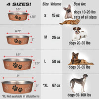 Loving Pets Bella Dog Bowls, Stainless Steel Dog & Cat Bowls - Copper / Small (10-20lbs) - image 3