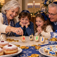 Let's Play Dreidel The Hanukkah Game 2 Extra Large Wood Dreidels - 10-Pack XL Dreidels - image 3