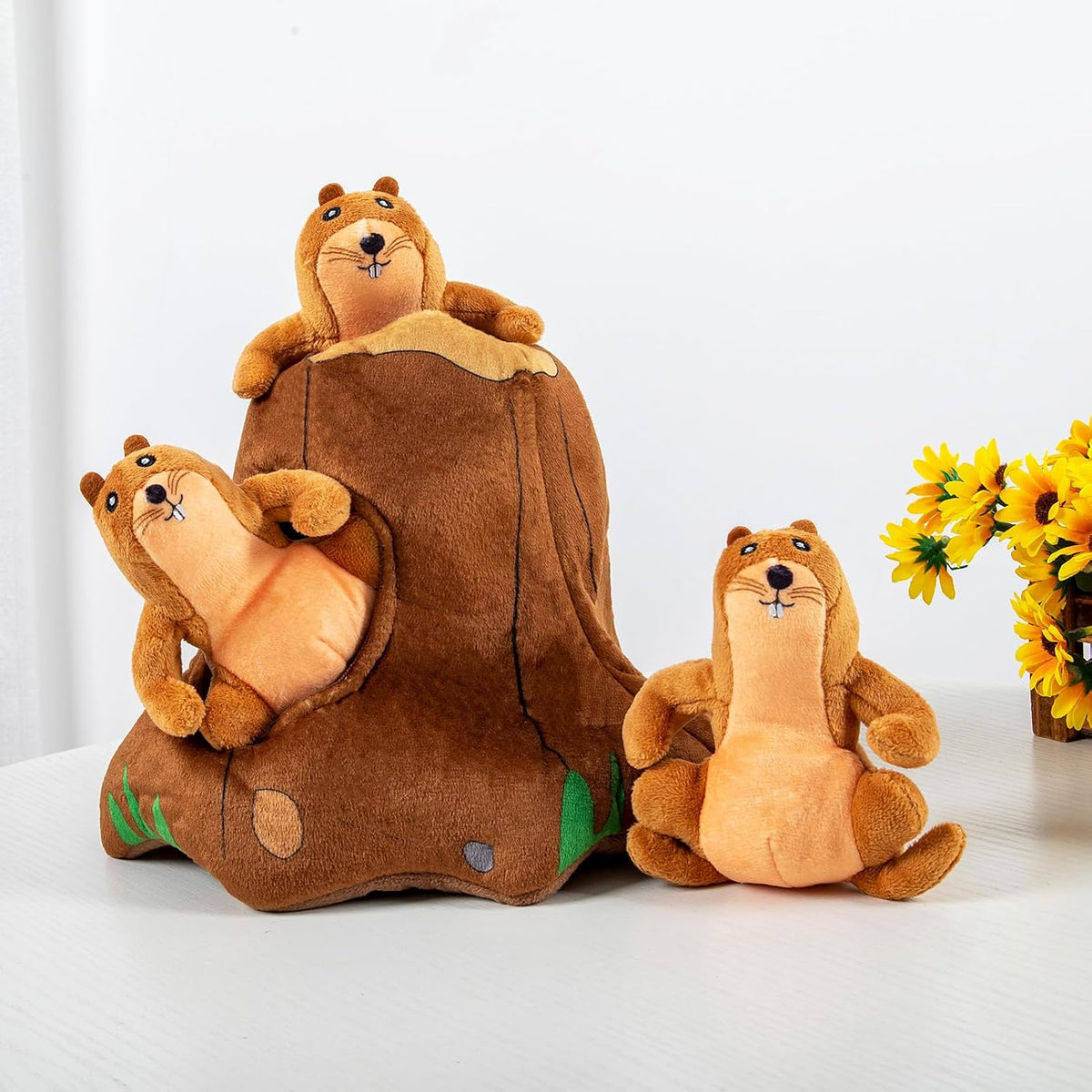 Hollypet Squeaky Hide and Seek Dog Toys for Small and Medium Dogs - Moles - image 4