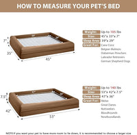 WNPETHOME XXL Extra Large Dog Bed, Washable Dog Couch with Removable Waterproof Cover, Orthopedic Large Pet Sofa Bed with Bolster Sides for Sleeping