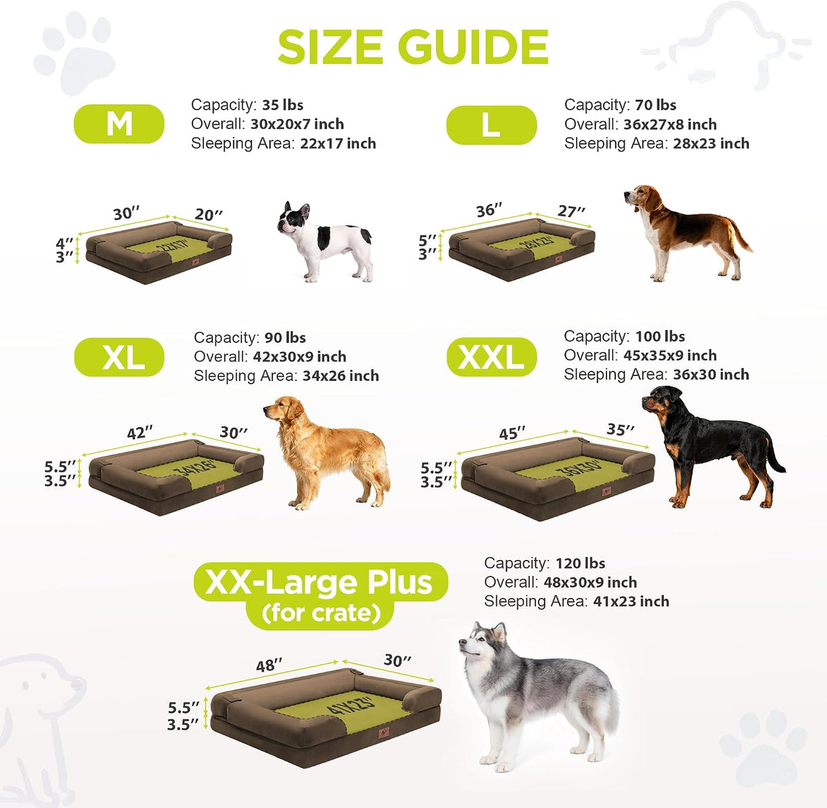 Waterproof Orthopedic Dog Bed for Extra Large Sized Dogs – Essentials for Dogs - 30 x 20 x 3 in / Dark Brown - image 2