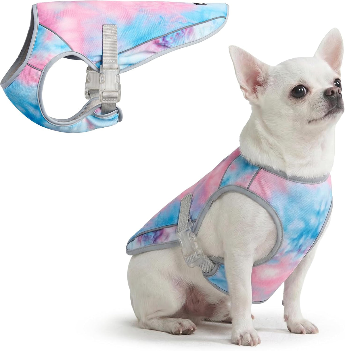 Spark Paws Dog Cooling Vest, Evaporative Summer Cooling - Snowcone / Medium