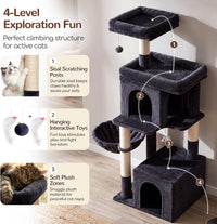 Globlazer Extra Tall Cat Tree Tower for Indoor Cats, F76 - Dark Grey / 54 inch - image 4