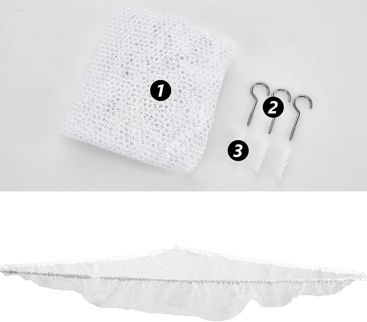 Stuffed Animal Net or Hammock, Stuffed Animal Net - White / 70 Inch (Pack of 2) - image 2