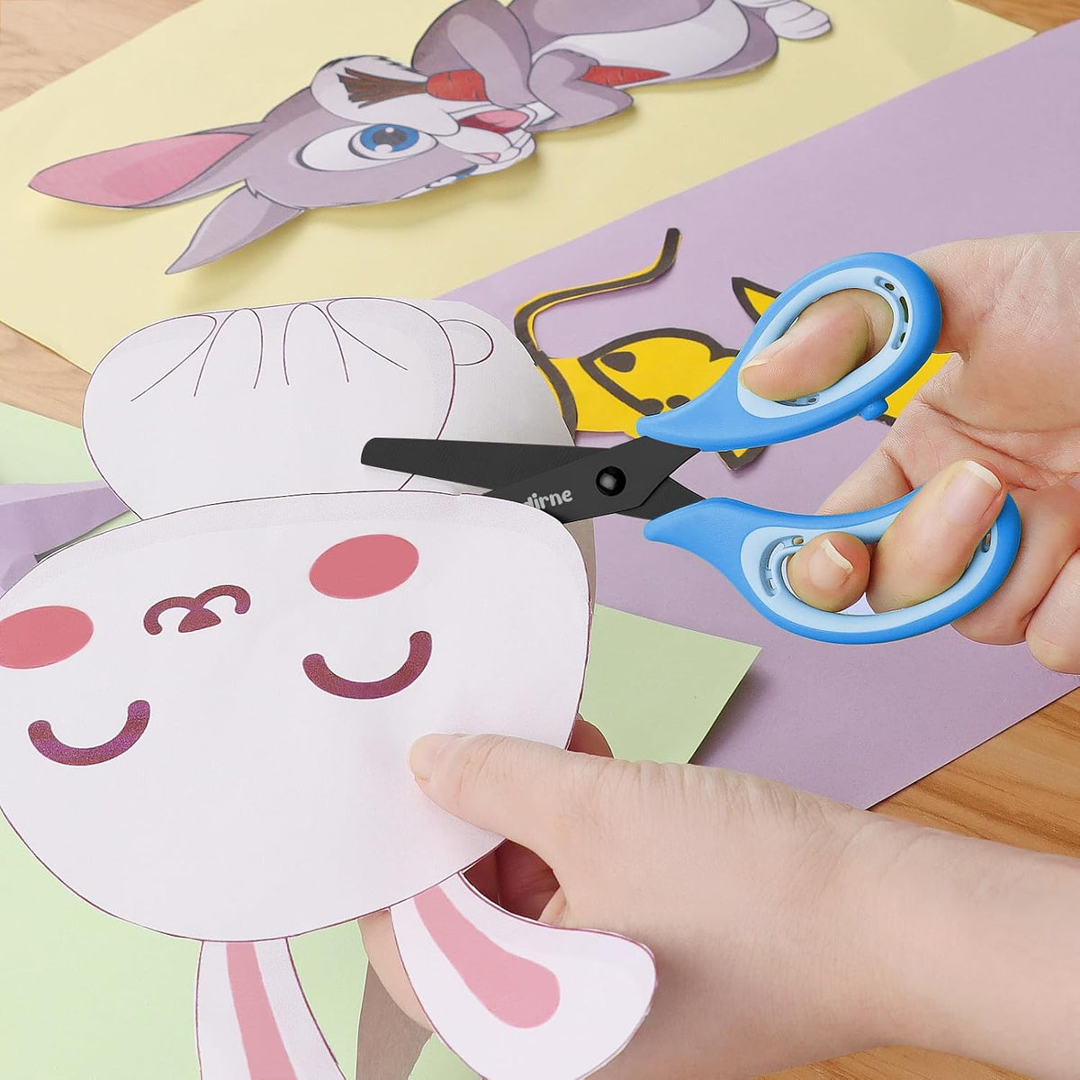 Asdirne blunt tip kids scissors, 13.5 cm, with stainless steel blades and soft grip handle - view 3