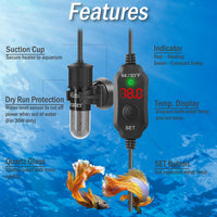10W 5V/2A USB Super Mini Betta Heater LED Digital for up to 1 Gal - For Aquariums ≤ 2 Gal - image 3