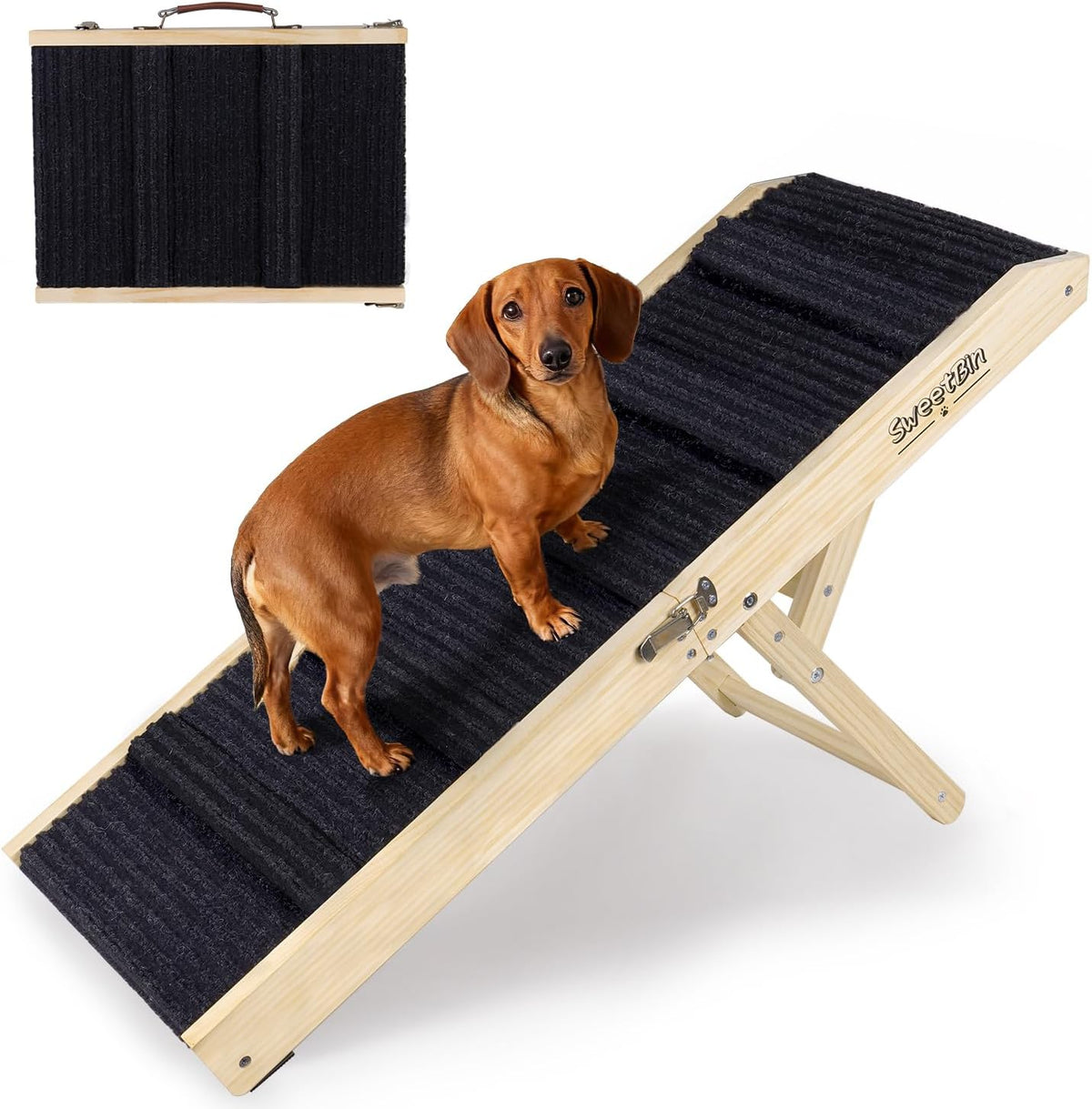 2026 Upgraded Dog Ramp for Couch - ​Upgraded 33.07" L x 12.5" W（Foldable）