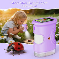 4K 1000X Handheld Digital Microscope for kids 2.0" IPS Screen – Fun for Kids & Family - Purple - image 4