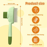 Cat Hair Brush & Dog Brush - green 2pcs - image 2