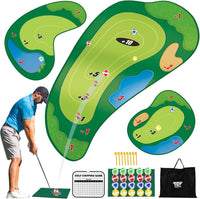TOY Life chipping golf game mat with sticky balls, scoring zones, sand traps and water hazards - view 2