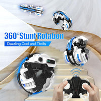 BAZADER 360° Stunt Remote Control Car with LED Lights – Fun for Kids & Family - Blue - image 2