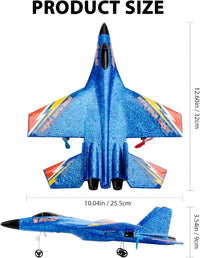 New Upgrade SU27 RC Airplane, Remote Control Fighter Toys - Yellow - image 2