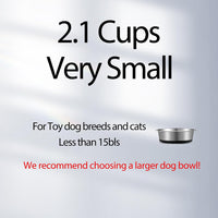 Stainless Steel Dog Bowls Set of 2 - Type B: 3.8 Cups - image 3