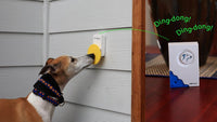 Blue accent wireless doggie doorbell with built-in treat holder - view 3
