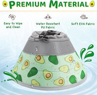 Cat Cone Collar Soft to Stop Licking, Adjustable, Foldable Lightweight Kitten Cones After Surgery Recovery for Cats & Kittens, Cat Cone Alternative (Light Green, S)