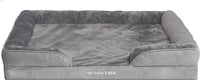 The Dog’s Bed, Orthopedic Standard Foam Waterproof Dog Bed with Standard Support, XXL Silver Grey Plush, Waterproof, Supportive Dog Bed with Replaceable Covers, Veterinary Approved