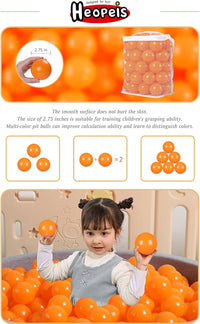Heopeis green ball pit balls, 2.75 inches, crush proof plastic for kids - view 19
