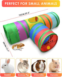 Bissap Collapsible Rabbit Tunnel - Large / Rainbow - image 3