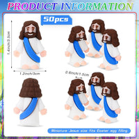 Sumind 50 Pcs Little Jesus Figures Original Design - Blue - image 2