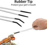 Novery 2PCS 10.6" Rubber Tip Reptile Feeding Tongs - image 3