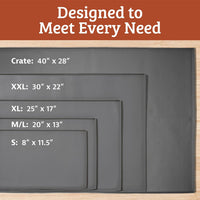 Leash Boss Rectangular Silicone Pet Feeding Mat, Raised Edge - XXL - 30" x 22" / Navy - image 2