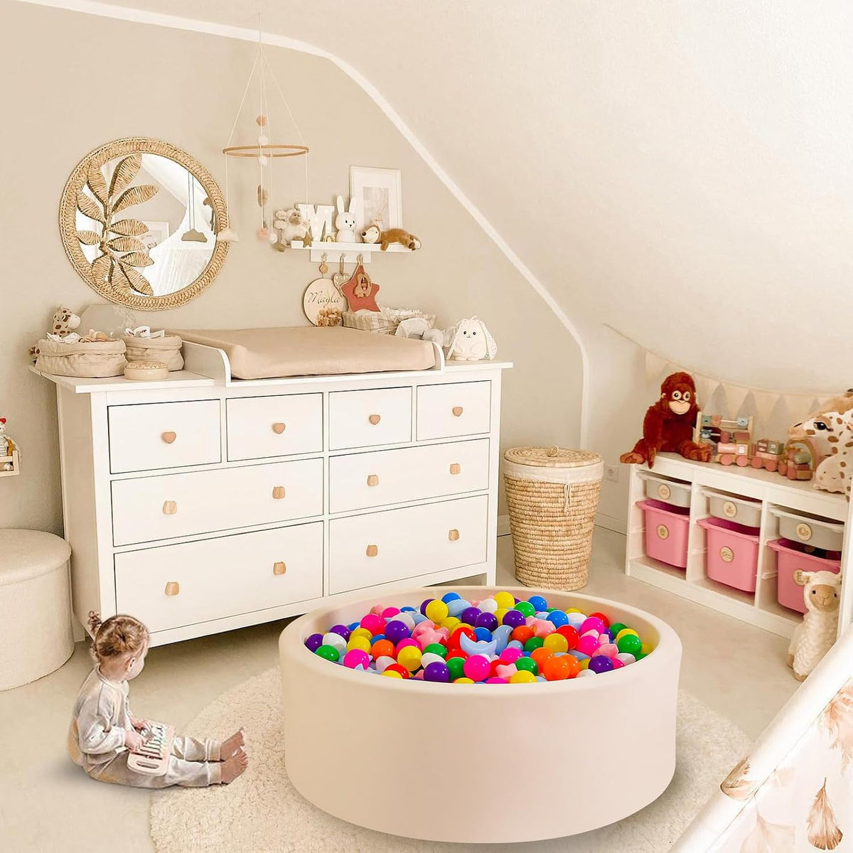 GOGOSO star, heart and moon ball pit balls in a pastel color mix with storage bag - view 29