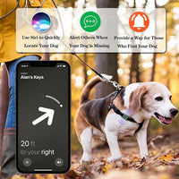2 Pack Waterproof AirTag Dog Collar Holder Compatible with Apple AirTag, Silicone Hidden Loop Holder for Airtag Tracker, Anti-Lost Dog Collar Air Tag Accessories(Light,Dark Green)