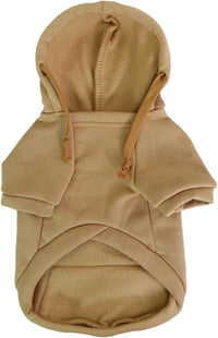 Dog Hoodies for Small Dogs with Zipper Pocket - Khaki / X-Large - image 4