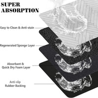 Dog Food Mats for Floors Absorbent, Pet Cat Food Mat - M(16"×24") / 01-White - image 3