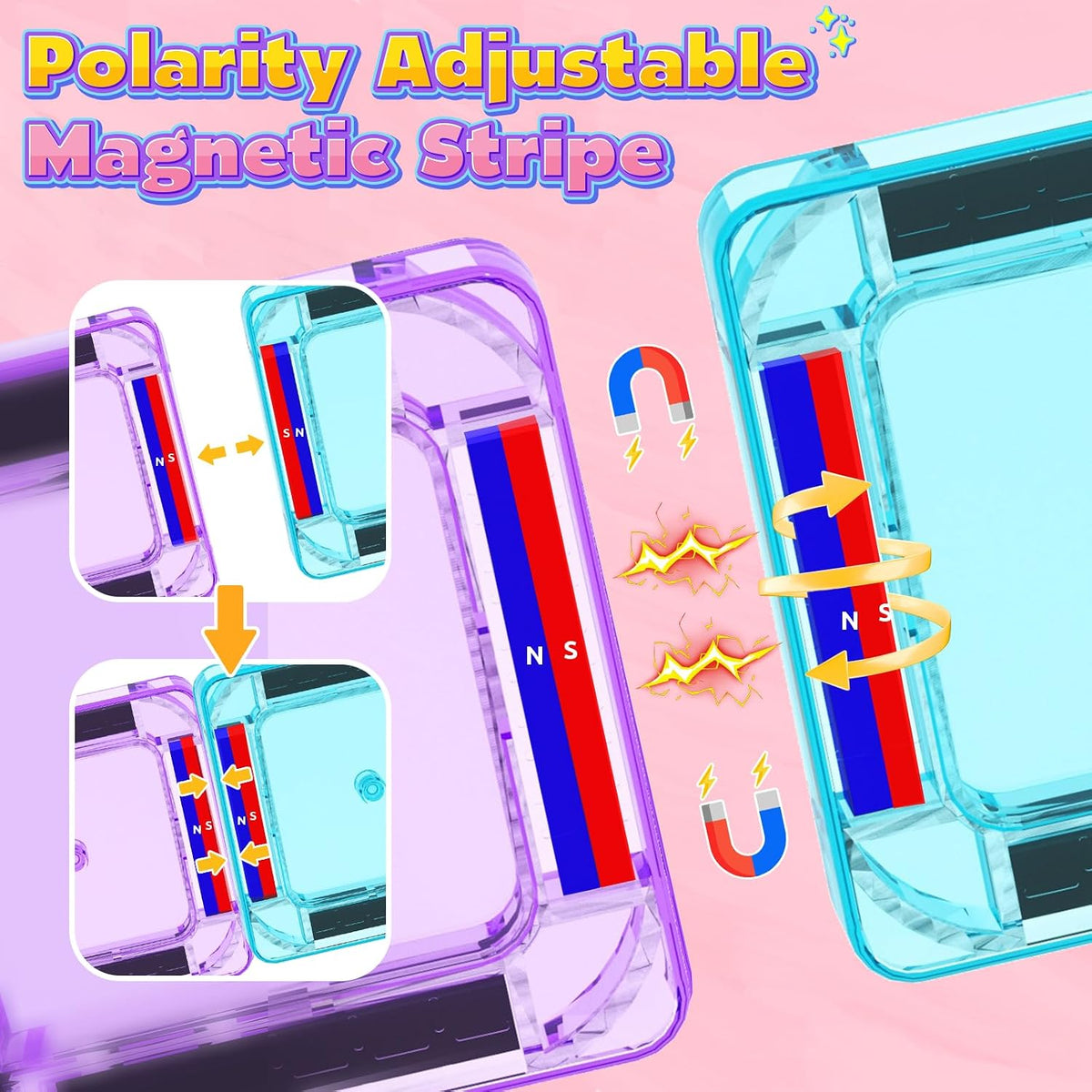 Magnetic Tiles Mini Travel Toddler Set - Color-15 - image 4