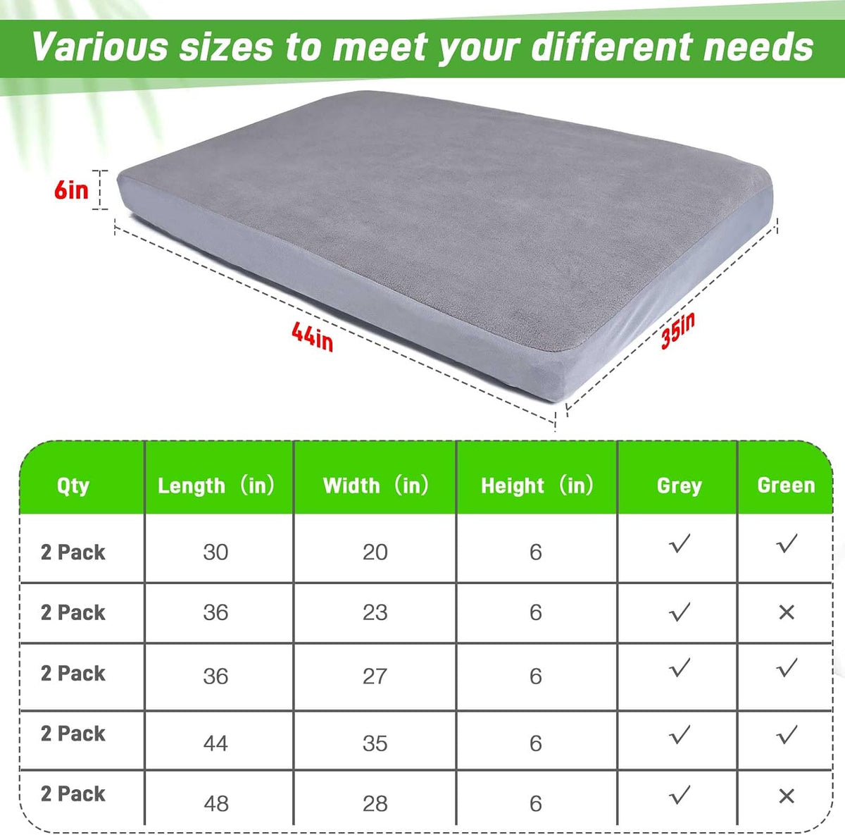 Dog Bed Covers Replacement Washable 100% Waterproof Soft Dog Bed - 44x35inch / Grey - image 2