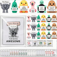 Gejoy 48 mini rubber positive figures with cards, potato, pickle, duck and flamingo - view 4