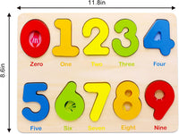 Aile Toddler Wooden Preschool Learning Shape Peg Puzzle Board Toys – Fun for Kids & Family - Number Puzzle - image 3