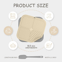 ChefAide 2 Pack Lick Mat for Dogs - Gray & Beige - image 2