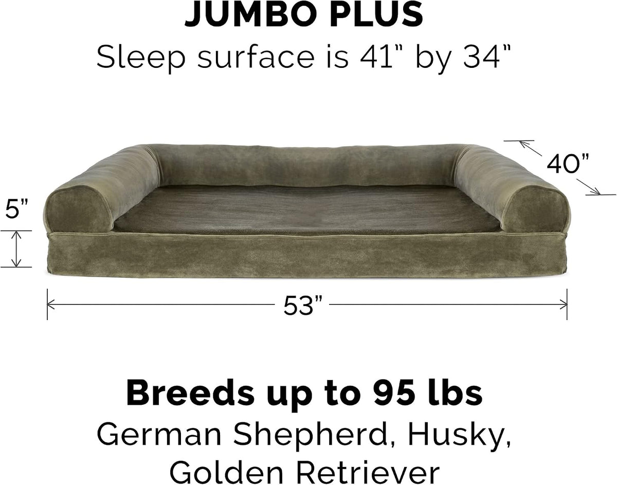 FurHaven Orthopedic Dog Bed for Large Dogs - Jumbo Plus / Dark Sage - image 2