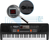Kids Piano, 61 Keys Electronic Piano Keyboard with Microphone Musical Toy – Fun for Kids & Family - 24.8*7.8*2.4inch - image 3