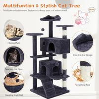 Sweetcrispy 54-inch Cat Tree Tower with Scratching Posts - Grey / 54*19.7*19.7IN - image 3