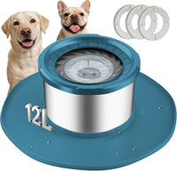 12L No Spill Stainless Steel Dog Water Bowl for Large Dogs – Essentials for Dogs - Blue