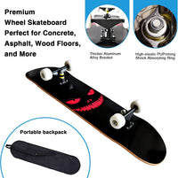 Skateboards for Beginners Kids Boys Girls and Adults, 31''x8'' - Scary Smile - image 4